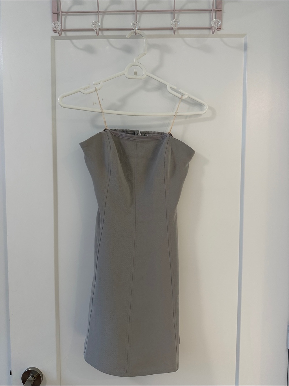 Wilfred Strapless Gray Sheath Dress